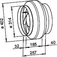 Helios RR EC 315 A Rohrventilator EC 1-PH 50/60Hz regelbar DN 315 – Bild 2