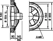 Helios HWW EC 500 B Axialventilator EC 1-PH 50/60 Hz regelb. – Bild 2