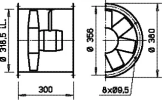 Helios HRFW EC 315 A Axialventilator EC 1-PH 50/60 Hz regelb. – Bild 2