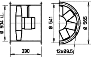 Helios HRFW EC 500 A Axialventilator EC 1-PH 50/60 Hz regelb. – Bild 2