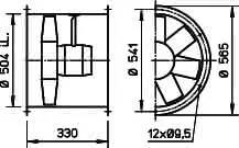 Helios HRFW EC 500 B Axialventilator EC 1-PH 50/60 Hz regelb. – Bild 2