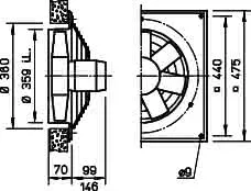 Helios HQW EC 355 B Axialventilator EC 1-PH 50/60 Hz regelb. – Bild 2
