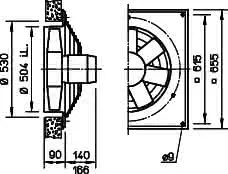 Helios HQW EC 500 B Axialventilator EC 1-PH 50/60 Hz regelb. – Bild 2