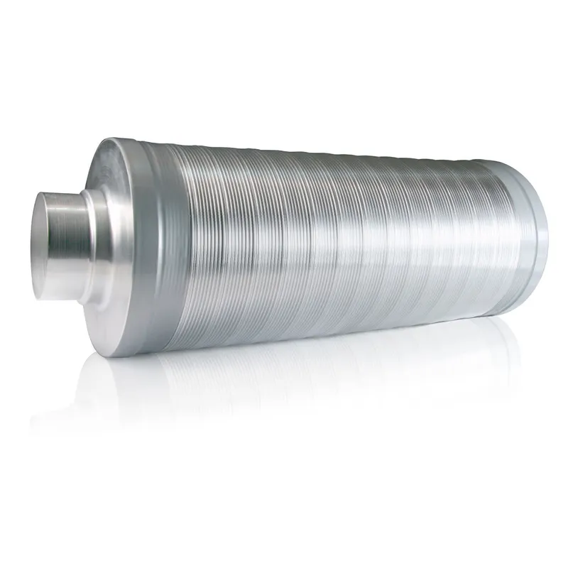 Wickelfalz Telefonie-Schalldämpfer 25mm Dämmung, DN 180 x 1000 mm lang