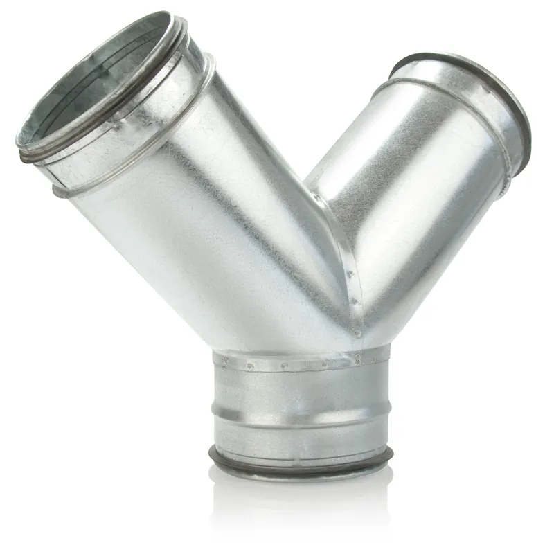 Wickelfalz-Hosenstück HSD DN 600x400 mit Dichtung verzinkt