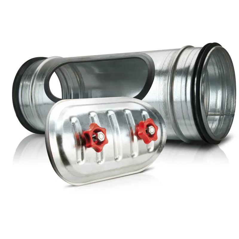 Wickelfalz-Reinigungsstück ROD DN 125 mit Dichtung verzinkt