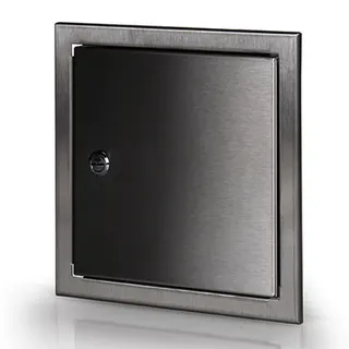 Frontblende verriegelbar Edelstahl geb. für EBK PREMIUM, Tür m. Schlitzschloss