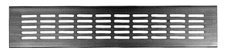 Upmann Lüftungsbleche Alu 400x80mm matt-eloxiert, 50520
