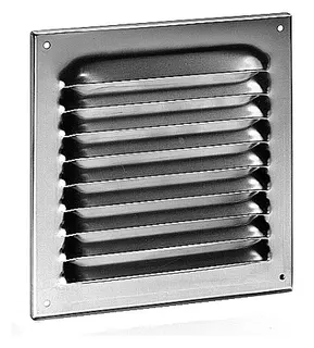 Upmann Wetterschutzgitter Alu 15x15 mit Fliegendraht braun, 54620