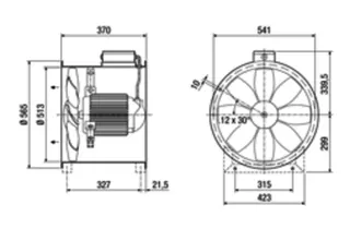 Maico Axial-Rohrventilator EZR 50/8 B Wechselstrom, DN500 – Bild 5