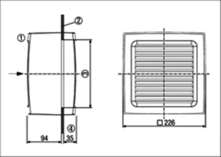 Maico Fensterventilator EVN 15 Entlüftung, elek. Klappe, DN150 – Bild 4