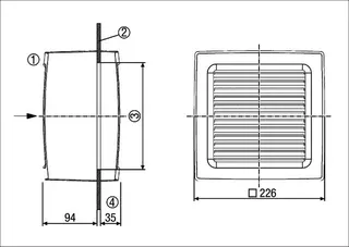 Maico Fensterventilator EVN 15 Entlüftung, elek. Klappe, DN150 – Bild 5