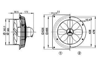 Maico DZQ 35/4 B E EX Axial-Wandventilator – Bild 4
