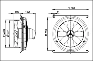 Maico DZQ 45/4 B E EX Axial-Wandventilator – Bild 4