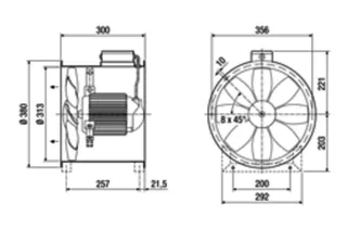 Maico Axial-Rohrventilator EZR 30/4 B Wechselstrom, DN300 – Bild 5
