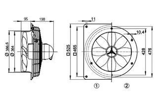 Maico DZS 35/2 B E EX Axial-Wandventilator – Bild 3