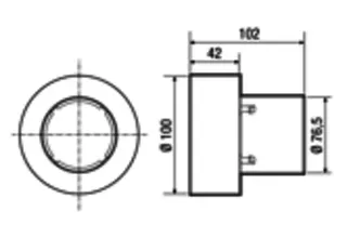 Maico Ventiladapter MF-A75 Übergang Ventil zum Flexrohr DN75 – Bild 4