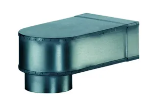 MC Winkel MF-W100 80/150 90Grad-Übergang DN100 auf 80x150, kurz