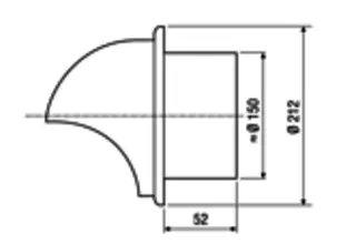 Maico Edelstahl-Lufthaube LH-V2A 15 zur Be- und Entlüftung, DN150 – Bild 4