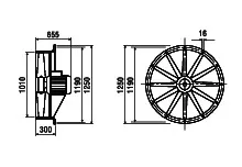 Maico Axial-Ventilator DAS 100/4 Drehstrom, 69.000 m3/h, DN1000 – Bild 4