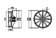 Maico Axial-Ventilator DAS 71/4 Drehstrom, 20.000 m3/h, DN710 – Bild 4