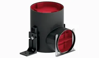 Zehnder Luftdurchlassgehäuse TVA-P 90 DN 125, 1 x 90, H165 mit Montagewinkel