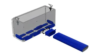 Kermi x-well Anschlusssystem flach Verteiler/Sammler Unterteil, 14-fach