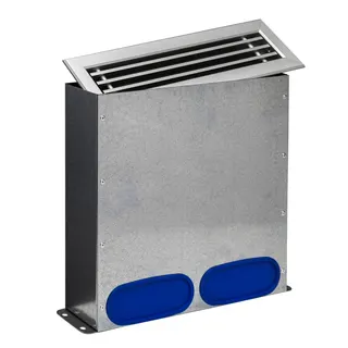 Kermi x-well Anschlusssystem flach Boden-Luftauslass mit Metallgitter