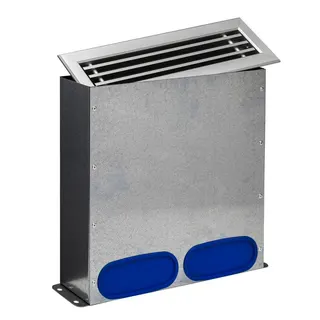 Kermi x-well Anschlusssystem flach Boden-Luftauslass mit Metallgitter – Bild 2