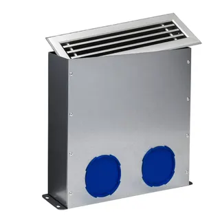Kermi x-well Anschlusssystem rund Boden-Luftauslass mit Metallgitter