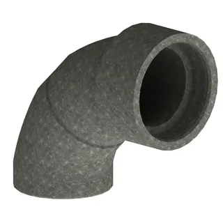 Kermi x-well EPP-Bogen inkl. Muffe NW 180/15, 90 Grad (2x 45 Grad) – Bild 2
