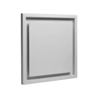 Kermi x-well Zu-/Abluftdurchlass SEA301 quadratisch aus Metall, weiß, NW 125