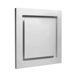 Kermi x-well Zu-/Abluftdurchlass SEA302 quadratisch aus Metall, weiß, NW 125