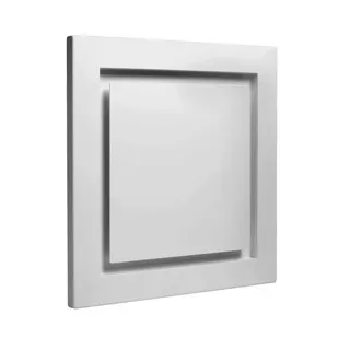 Kermi x-well Zu-/Abluftdurchlass SEA302 quadratisch aus Metall, weiß, NW 125 – Bild 2