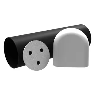 Kermi x-well D11 Rohbauset Einschubrohr 500mm,Außenbl.,2 Putzdeckel