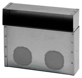 VA Wand-Luftauslass, mit 2 Anschlüssen f. Durchm. 75/62mm