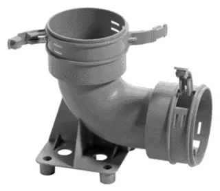 Vaillant Bogen 90 Gr. mit Befestigungs- sockel Durchm. 75/62 mm mit Dichtungen – Bild 2