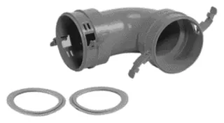 VA Bogen 90 Gr. ohne Befestigungs- sockel Durchm. 75/62 mm mit Dichtungen