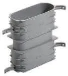 Vaillant Verbindungsmuffe Luftschlauch flach 52 x 132 mm mit Dichtungen