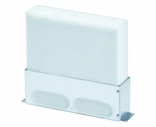 VA Boden-Luftausl., mit 2 Anschl. für Luftschlauch flach 52x132 mm