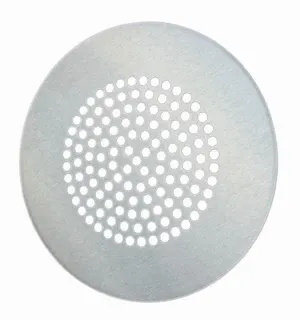 Pluggit Edelstahlblende Dm 200mm Design Circle, Rundloch ohne Filter, EVBP6