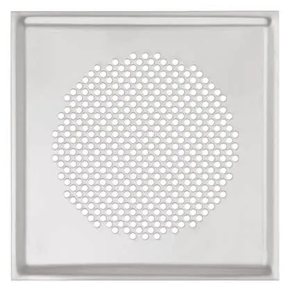 Zehnder Design-Abdeckgitter quadratisch AP DN 125 160x160mm Edelstahl, 990322089