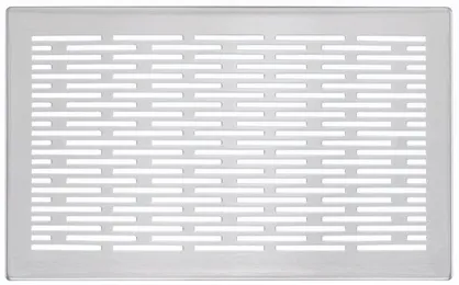 Zehnder Design-Abdeckgitter Aufputz Genua Edelstahl, 26x16cm, Nr.990320660