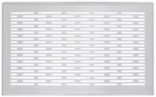 Zehnder Design-Abdeckgitter Aufputz Genua Edelstahl, 26x16cm, Nr.990320660