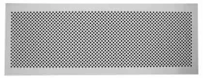 Zehnder Design-Abdeckgitter Zu-/Abluft Venezia Edelstahl, 43x16cm, Nr.990320648
