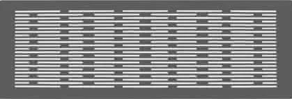 Zehnder Design-Abdeckgitter Zu-/Abluft Genua Edelstahl, 43x16cm, Nr.990320662
