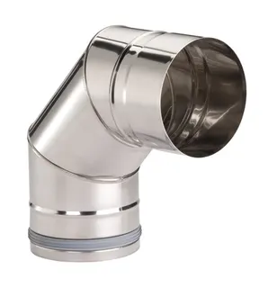 Zehnder Bogen 90 Grad aus Edelstahl D=180mm, Nr. 990430711