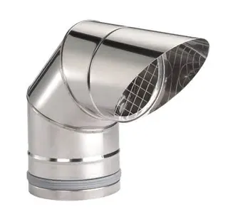 Zehnder Ansaug- und Ausblaseinheit aus Edelstahl Außenluftbogen 180mm,990430718