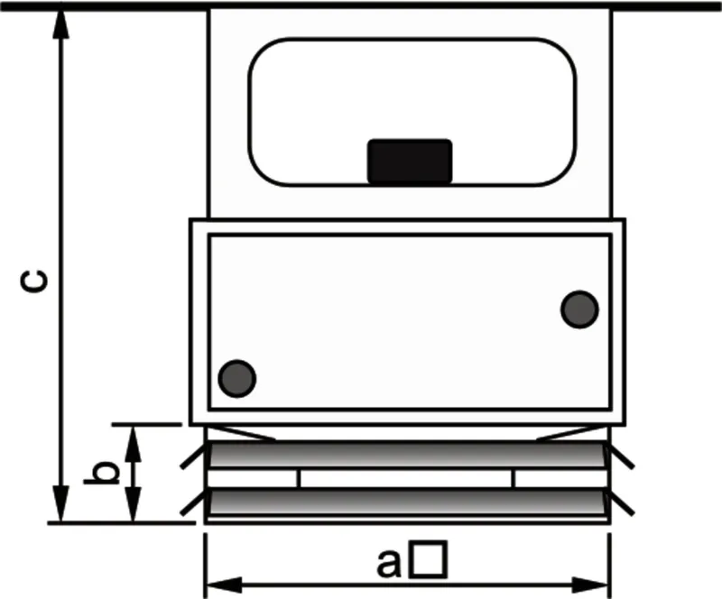 Wolf Vierseitenausblas Stahlblech,ver- zinkt für LH 100, Nr. 6513064