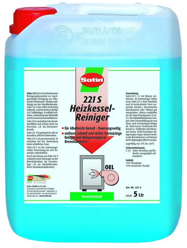 Sotin 221 S Heizkesselreiniger 5 ltr Kanister